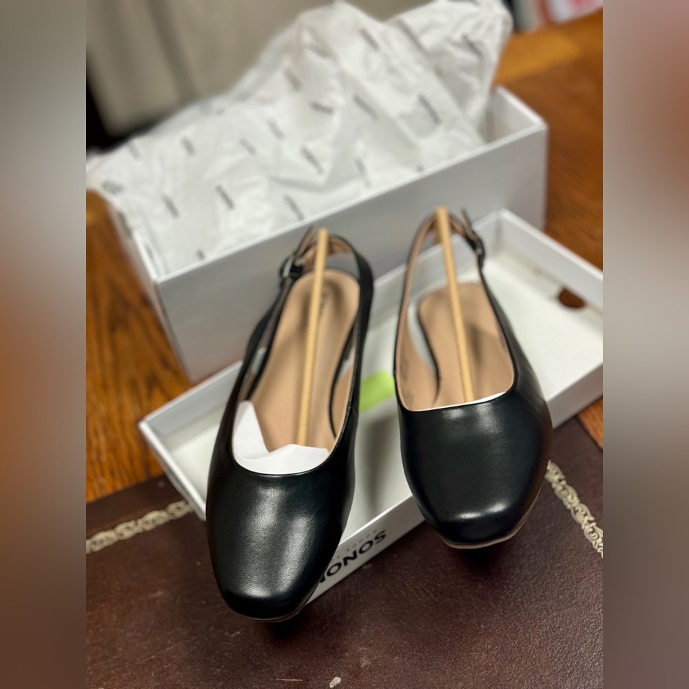 Women’s size 8 black sling back shoes- NEW in box - Picture 7 of 8